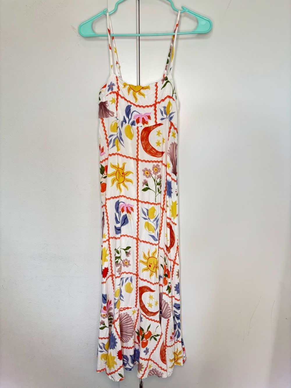 PAPER HEART FRUIT SUMMER FLOWY MAXI DRESS SZ XS